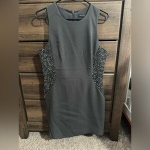 NWT Banana Republic Womens Size 12P Gray Sheath Dress